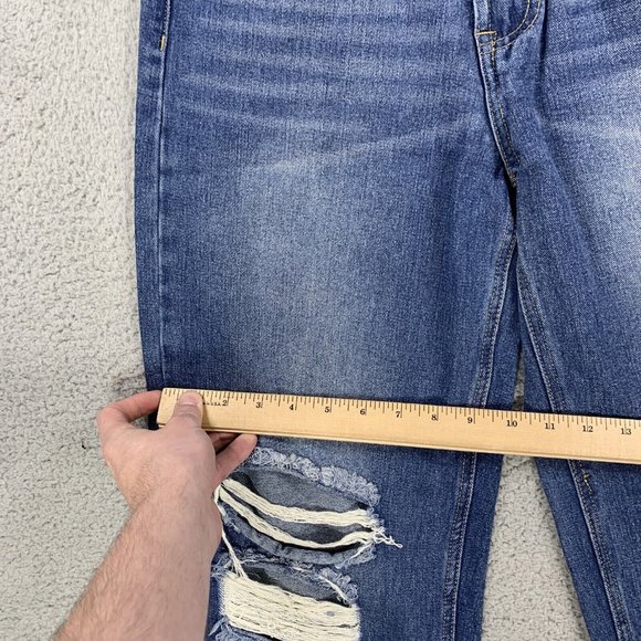 BBJ Women's Jeans Size 3/26 Wide Leg High Rise Denim Stretch Distressed LA - Picture 8 of 12